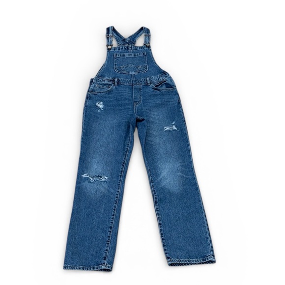 GAP Other - GAP Medium Wash Denim Girls Distressed Kids Overalls XXL